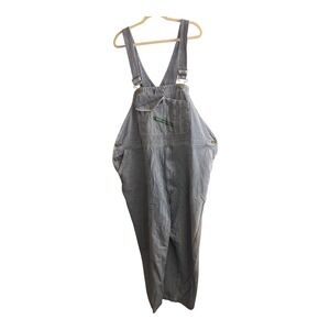 Key Imperial Overalls Men 50x28 Blue Hickory Stripe Excellent Bib Workwear
